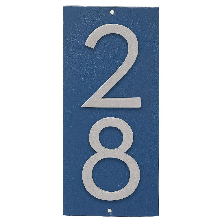 Modern Floating Vertical House Number Plaque